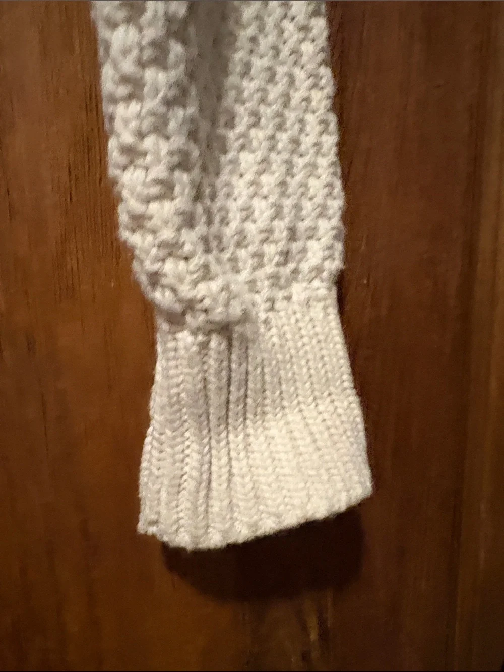 GAP Cream Cable Knit Button Mock-Neck Sweater